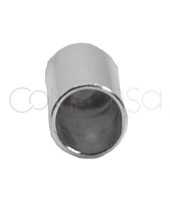 Tube renforcé avec anneau  6 x 6.1 mm argent 925