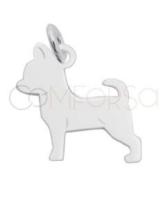 Pendentif chien Chihuahua 12 x 15mm argent 925