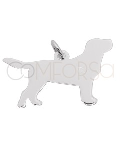 Pendentif chien Labrador 23 x 15mm argent 925