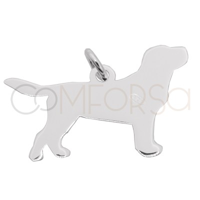 Gravure + Pendentif chien Labrador 23 x 15mm argent 925