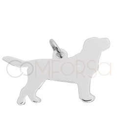 Gravure + Pendentif chien Labrador 23 x 15mm argent 925