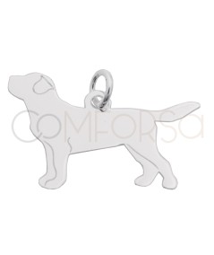 Gravure + Pendentif chien Labrador 23 x 15mm argent 925