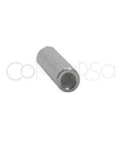 Tube 1.5 mm (ext) x 30 mm (long) argent 925