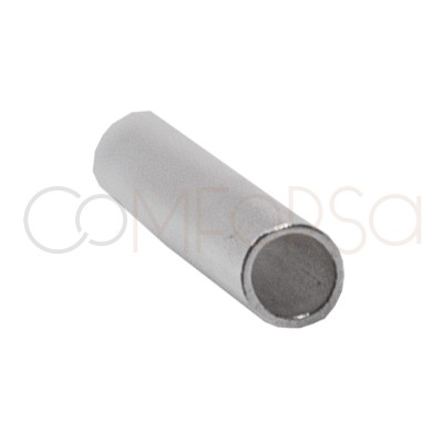 Tube 2 x 15 mm argent 925