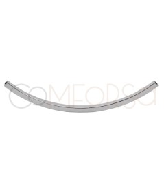 Tube carré courbé 1.5 mm (ext) x 40 mm argent 925