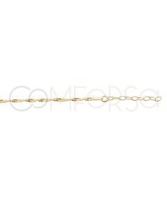 Bracelet Singapore (2.2mm) 15cm + 3cm argent 925