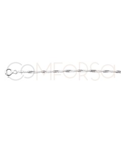 Bracelet Singapore (2.2mm) 15cm + 3cm argent 925