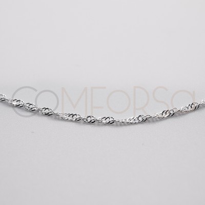 Bracelet Singapore (2.2mm) 15cm + 3cm argent 925