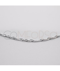 Bracelet Singapore (2.2mm) 15cm + 3cm argent 925