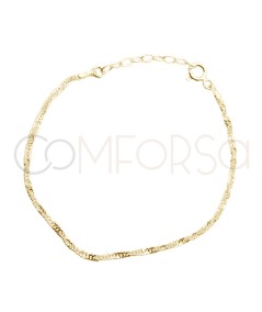 Bracelet Singapore (2.2mm) 15cm + 3cm argent 925