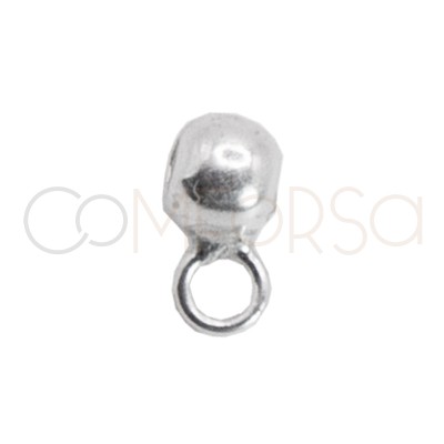 Boule 3mm avec anneau et silicone argent 925