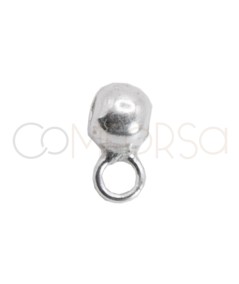 Boule 3mm avec anneau et silicone argent 925