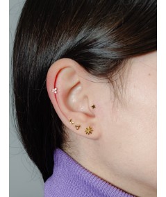 Boucles d’oreilles astérisque 6mm argent 925 plaqué or
