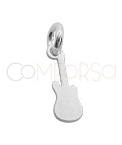 Breloque mini guitare électrique 3 x 9mm argent 925