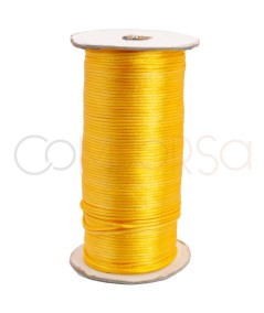 Fil satin jaune 2mm