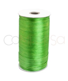 Fil satin vert pomme 2mm