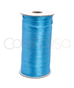 Fil satin turquoise 2mm