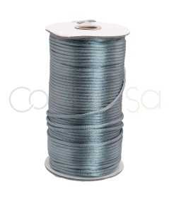 Fil satin gris 3mm