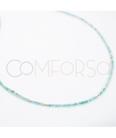 Ras-de-cou de pierres Amazonite argent 925