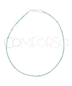 Ras-de-cou de pierres Amazonite argent 925