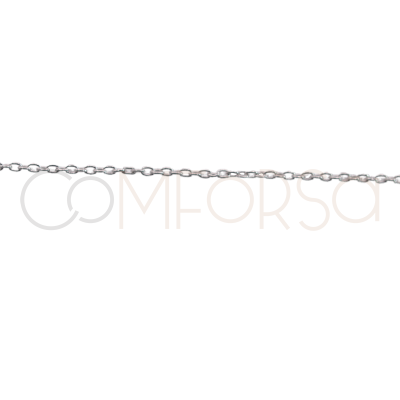 Chaîne forçat coupée avec anneaux 40cm argent 925