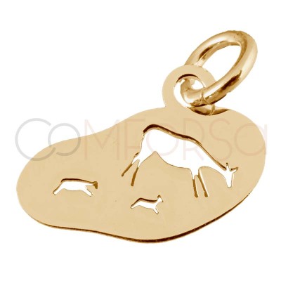 Pendentif animaux Altamira 12 x 9mm argent 925