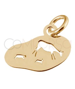 Pendentif animaux Altamira 12 x 9mm argent 925