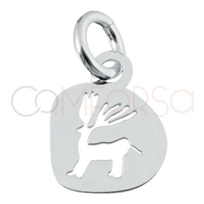 Pendentif élan Altamira 7 x 9mm argent 925 plaqué or