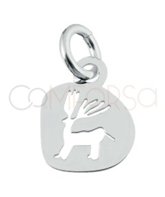 Pendentif élan Altamira 7 x 9mm argent 925 plaqué or