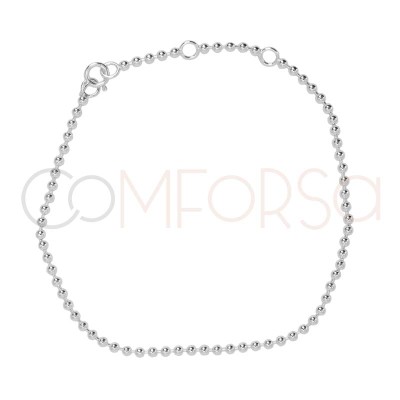 Bracelet de boules 2mm argent 925 plaqué or