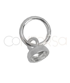 Calotte avec anneau pour pendentif 3.5 mm argent 925