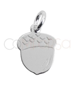 Breloque gland 6 x 10mm argent 925 plaqué or