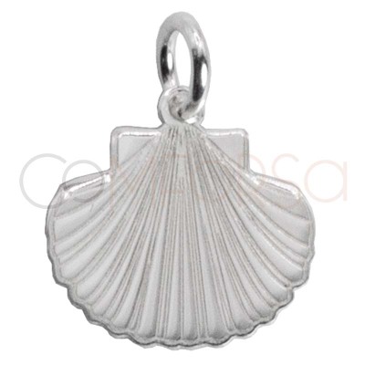 Pendentif Coquille de Saint-Jacques 12mm argent 925 plaqué or