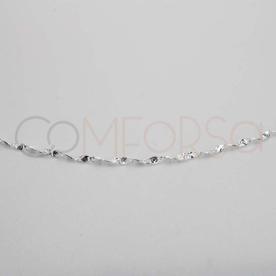 Bracelet twist martelé argent 925 plaqué or