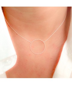 Chaîne forçat coupée avec anneaux 40cm argent 925