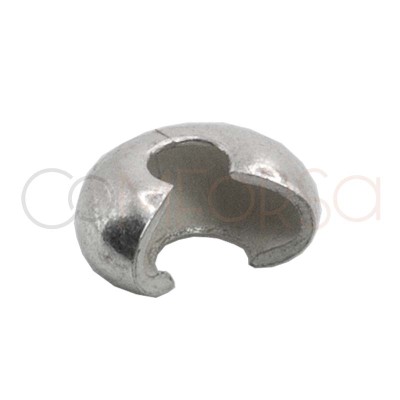 Couvre perles à écraser 3 mm argent 925