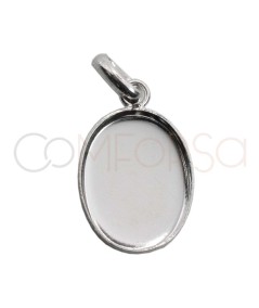 Pendentif pour cabochon 8 x 12 mm argent 925