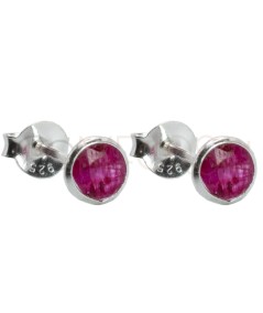 Boucles d’oreilles pierre Pink Tourmaline 4mm argent 925