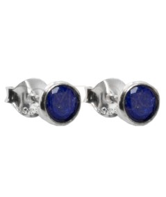 Boucles d’oreilles pierre Lapis-lazuli 4mm argent 925