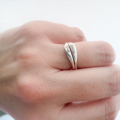 Bague divisible coeur lisse 12 x 6mm argent 925