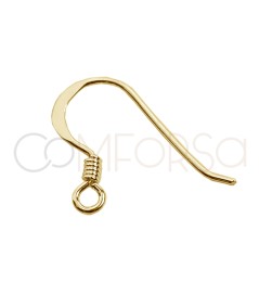 Crochet d'oreille avec anneau argent 925 plaqué or rose