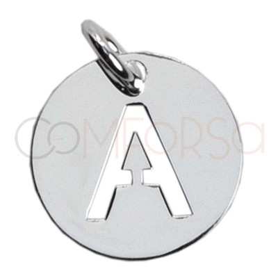 Pendentif lettre A ajourée 12mm argent 925 plaqué or