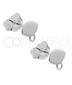 Boucles d’oreilles ovales avec anneau 6 x 7mm argent 925