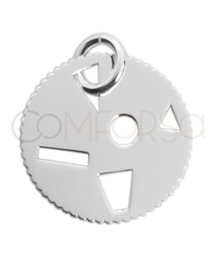 Pendentif engrenage 13mm argent 925