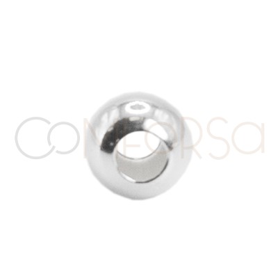 Boule lisse 2 mm (0.9 int.) argent 925 plaqué or rose