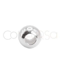 Boule lisse 2 mm (0.9 int.) argent 925 plaqué or rose