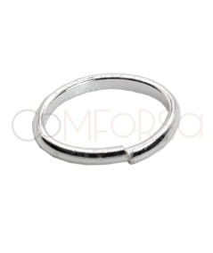 Anneau oval demi-jonc 10 x 8mm argent 925