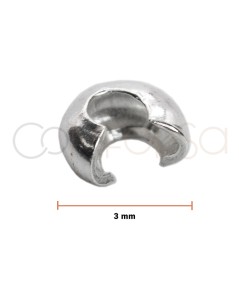 Couvre perles à écraser 3 mm argent 925