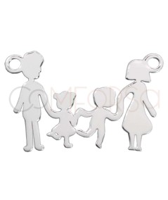 Intercalaire famille 27 x 18mm argent 925