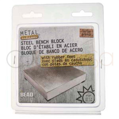 Bloc d'établi pour bijoux en acier 10,1 x 10,1 cm